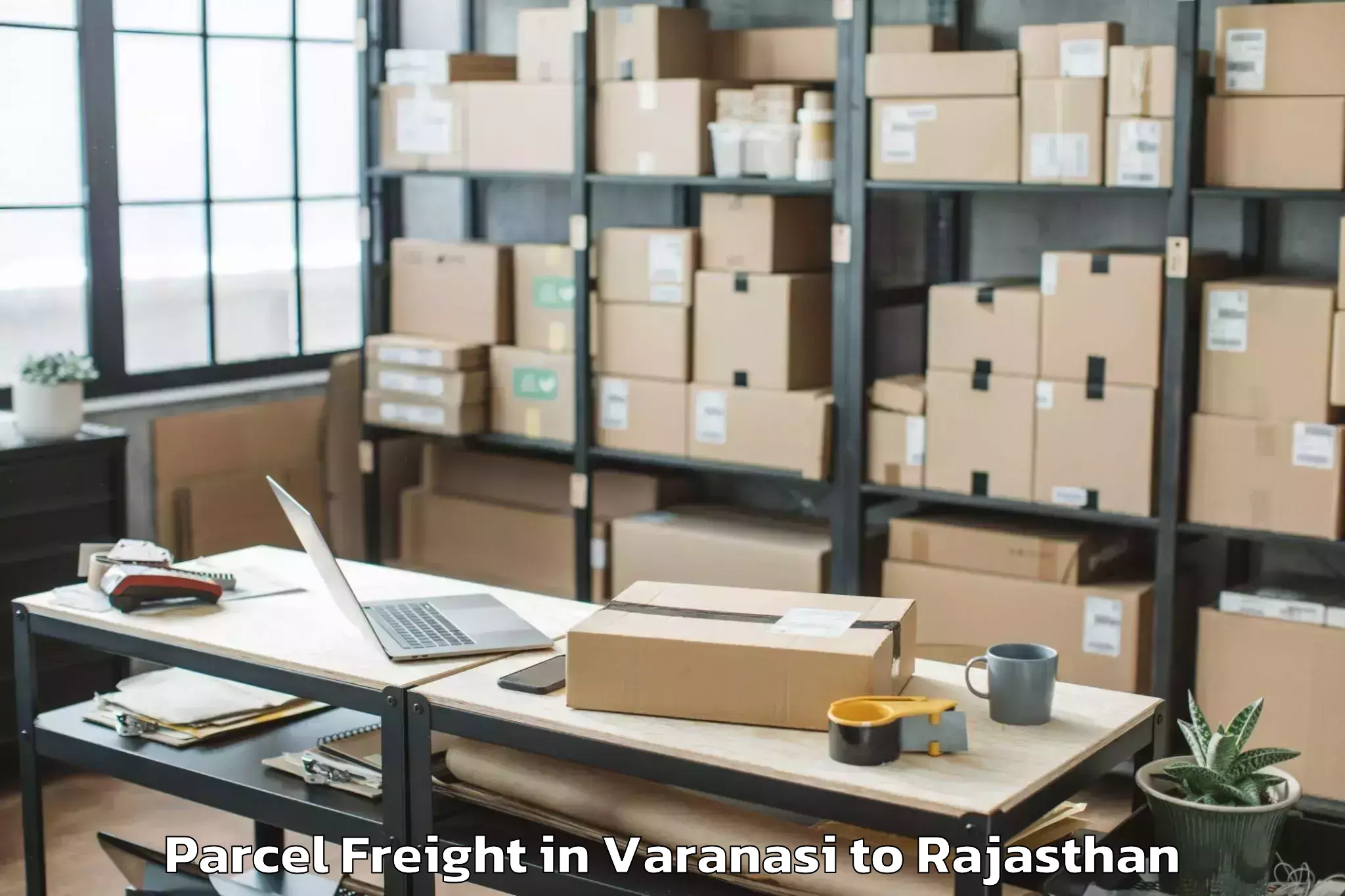 Professional Varanasi to National Law University Jodhpu Parcel Freight